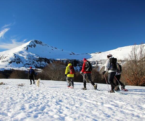 Auvergne : Les Monts du Cantal en hiver